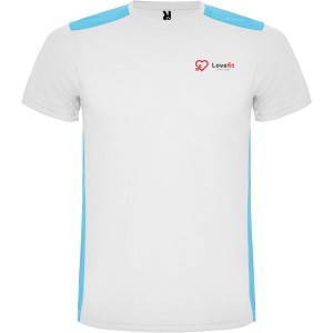 Detroit rvid ujj gyerek sportpl, white, turquois (T-shirt, pl, kevertszlas, mszlas)