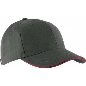 Kup Orlando 6 paneles sapka, Slate Grey/Red